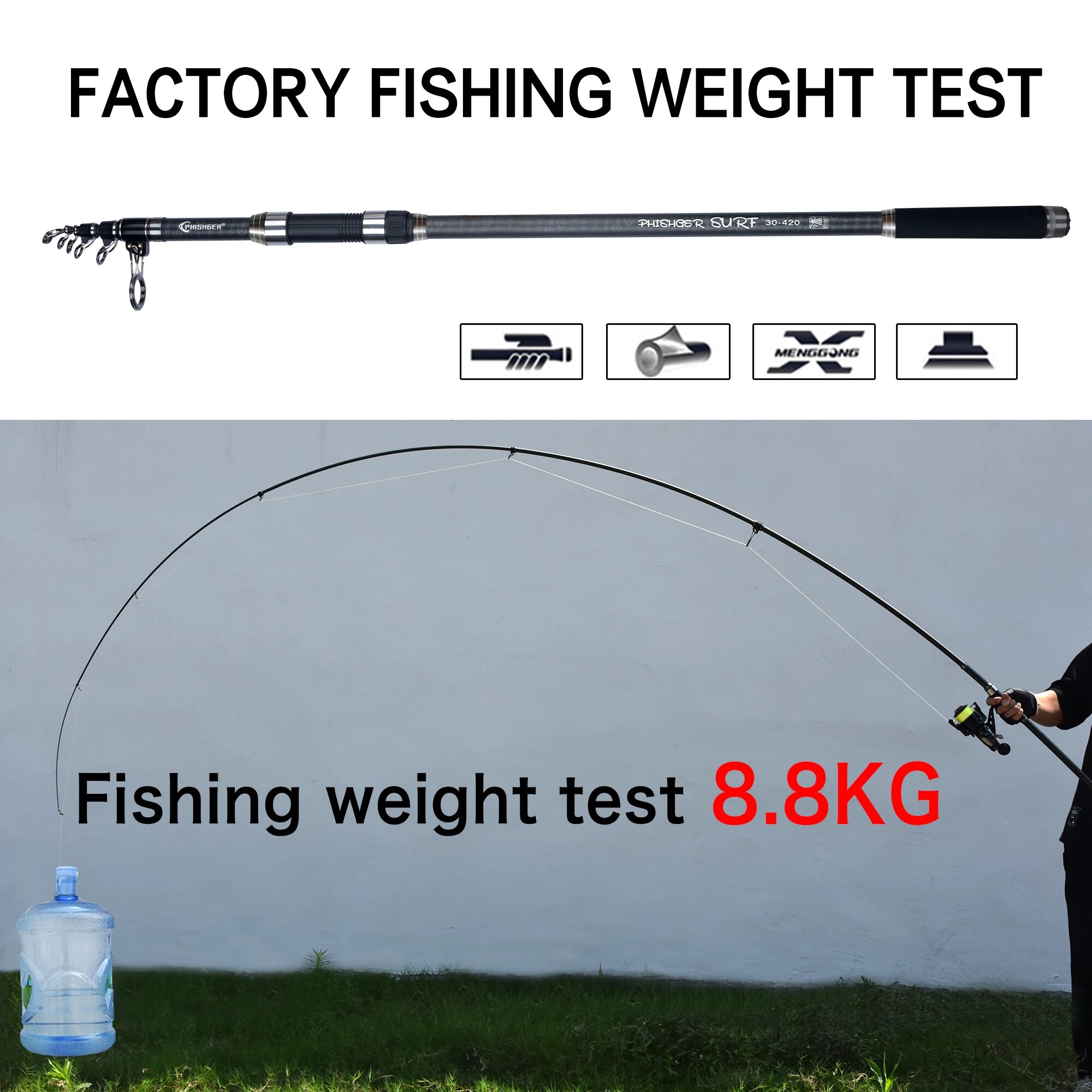 PHISHGER Teleskopik Sörf İplik - Fishing Rod Surf incelemesi ve fiyatı