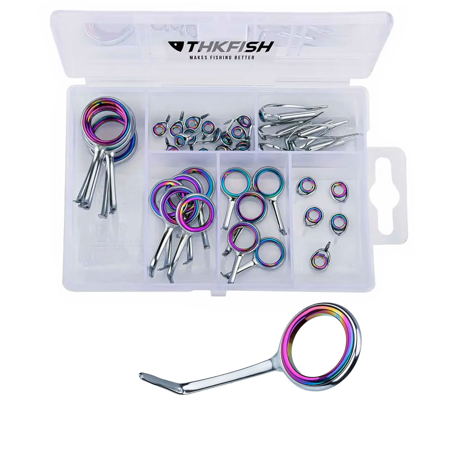 40 adet renkli olta kılavuzlar - Fishing Rod Guide Replacement incelemesi ve fiyatı